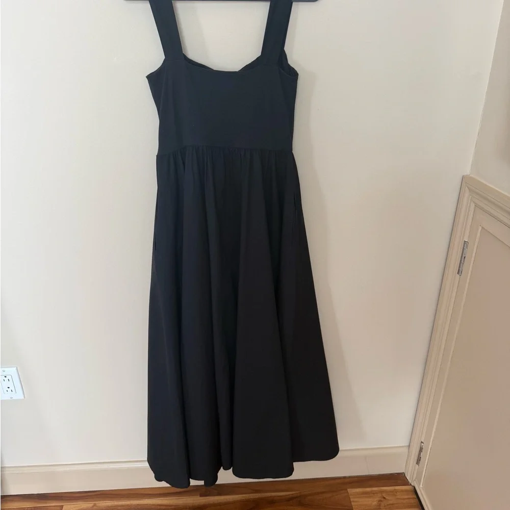 J. CREW SWEETHEART TANK DRESS POPLIN SKIRT BLACK SMALL - Picture 2 of 8
